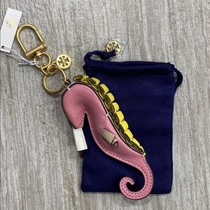 Tory Burch Origami Seahorse Key Chain Key Ring